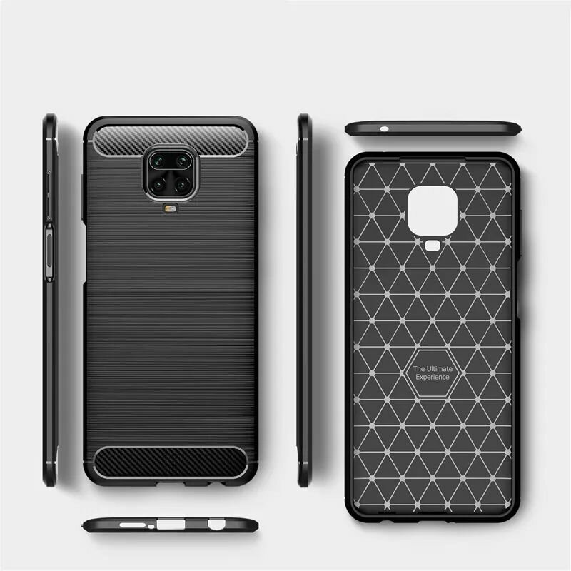 Husa Xiaomi Redmi Note 9 Pro Tech-Protect TPU Carbon - Negru