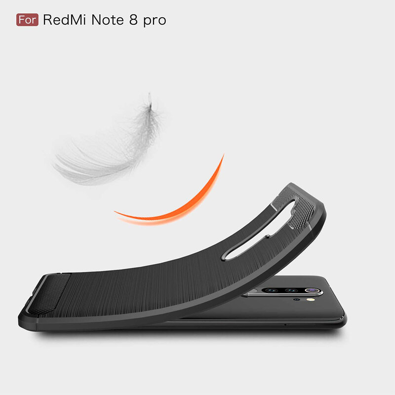 Husa Xiaomi Redmi Note 8 Pro Techsuit Carbon Silicone, negru, albastru