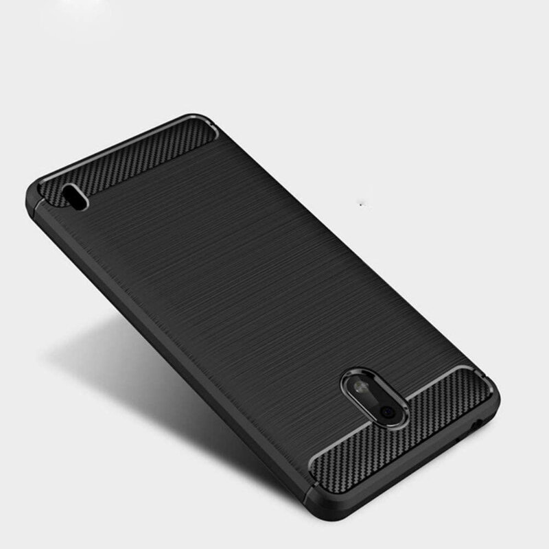 Husa Nokia 2 Techsuit Carbon Silicone, rosu