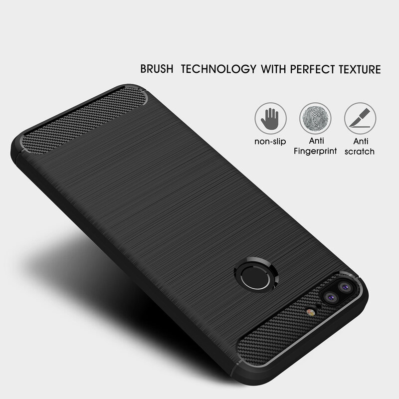 Husa Huawei Honor 9 Lite Techsuit Carbon Silicone, rosu