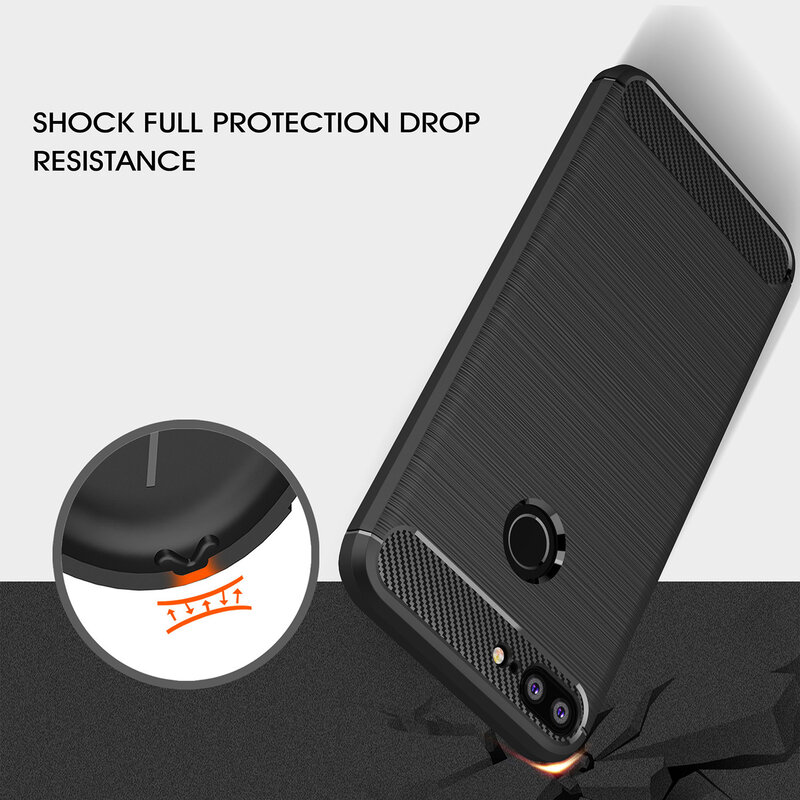 Husa Huawei Honor 9 Lite Techsuit Carbon Silicone, rosu