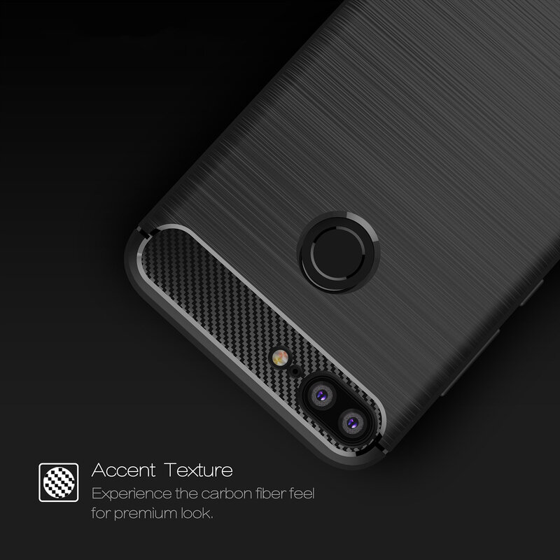 Husa Huawei Honor 9 Lite Techsuit Carbon Silicone, rosu