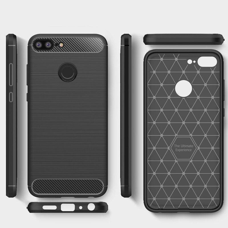 Husa Huawei Honor 9 Lite Techsuit Carbon Silicone, rosu
