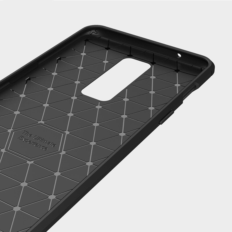 Husa OnePlus 6 Techsuit Carbon Silicone, rosu