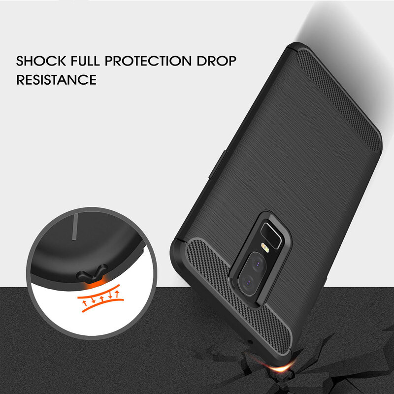 Husa OnePlus 6 Techsuit Carbon Silicone, rosu