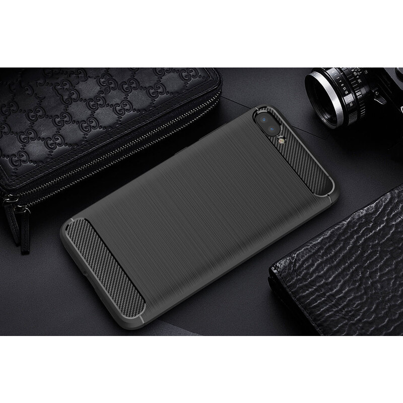 Husa Asus Zenfone 5 Lite ZC600KL TPU Carbon Rosu