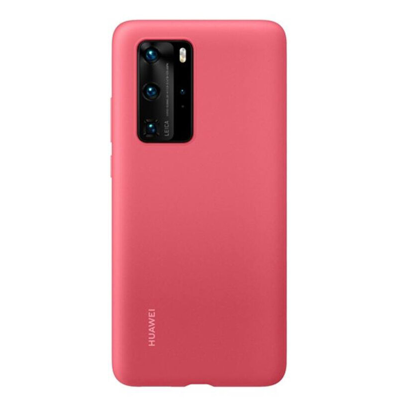 Husa Originala Huawei P40 Pro Silicone Case - Berry Red