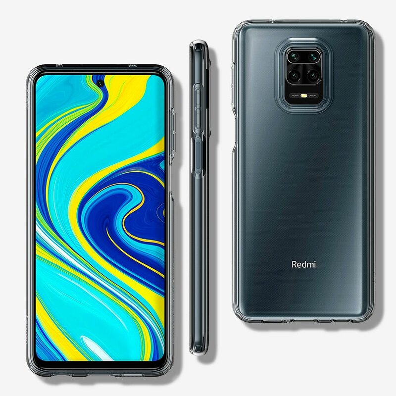 Husa Xiaomi Redmi Note 9 Pro Spigen Liquid Crystal, transparenta