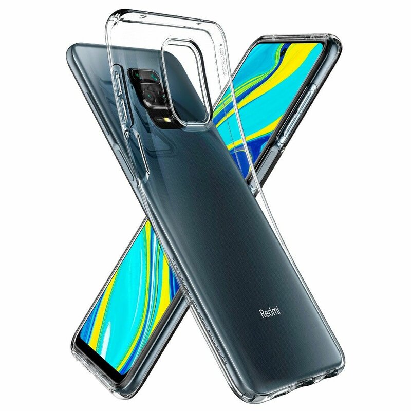 Husa Xiaomi Redmi Note 9 Pro Spigen Liquid Crystal, transparenta