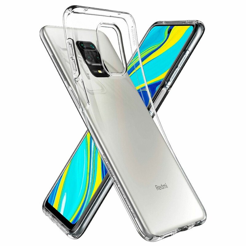 Husa Xiaomi Redmi Note 9 Pro Spigen Liquid Crystal, transparenta