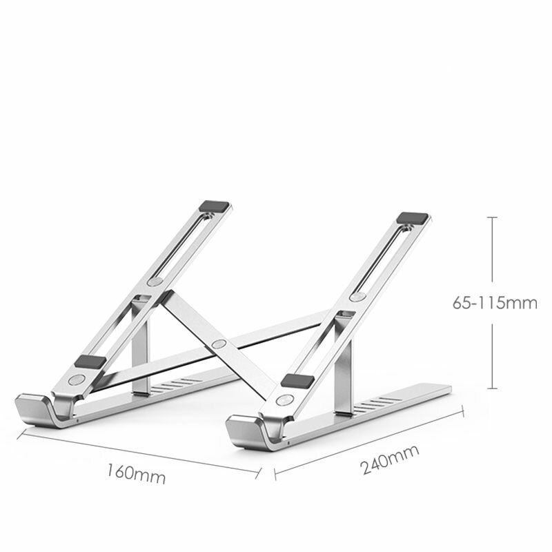 Suport Laptop Tech-Protect Alustand De Tip Stand Pliabil Si Reglabil Universal Din Aluminiu Maxim 16