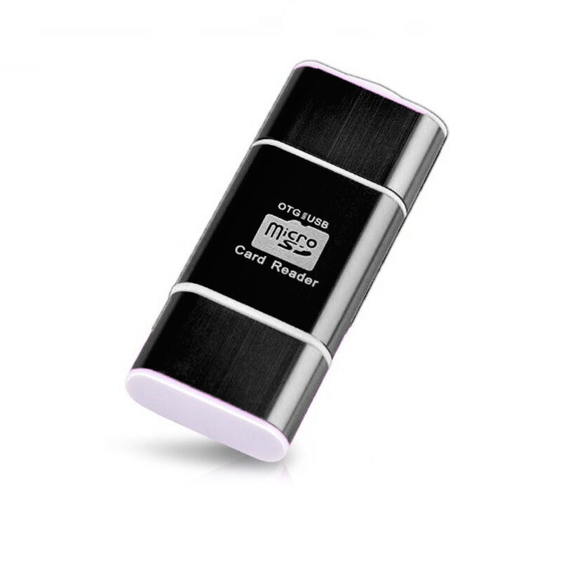 Card Reader OTG High-speed USB 2.0 + Micro-USB - CRM004 - Negru