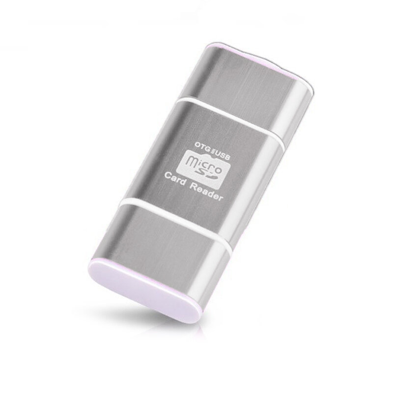 Card Reader OTG High-speed USB 2.0 + Micro-USB - CRM004 - Argintiu