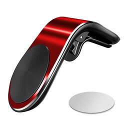 Suport Auto Magnetic Slim Air Vent Mount + Placuta Metalica - HODCT007 - Rosu