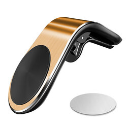 Suport Auto Magnetic Slim Air Vent Mount + Placuta Metalica - HODCT007 - Auriu