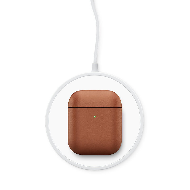 Husa Apple Airpods Native Union Leather Case Din Piele Naturala Italiana Premium Fabricata Manual - Tan