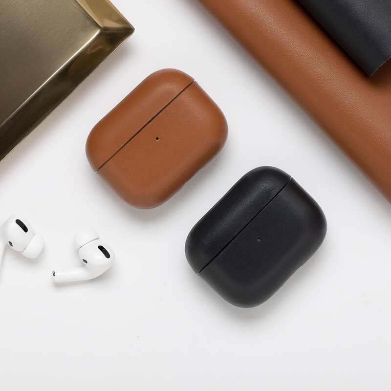 Husa Apple Airpods Native Union Leather Case Din Piele Naturala Italiana Premium Fabricata Manual - Tan