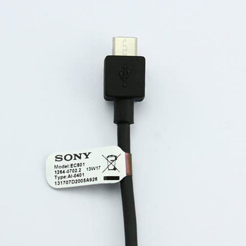 Cablu De Date Original Sony EC801 / EC803 USB to Micro-USB Pentru Sony Xperia 2.4A 1.2m - Bulk - Black