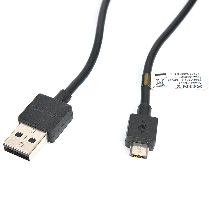 Cablu De Date Original Sony EC801 / EC803 USB to Micro-USB Pentru Sony Xperia 2.4A 1.2m - Bulk - Black