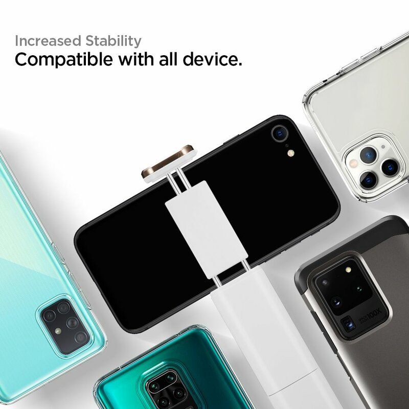 Suport Selfie Stick Spigen S550W LED Light Aluminum Monopod Bluetooth Wireless - Midnight Black