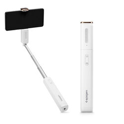 Suport Selfie Stick Spigen S550W LED Light Aluminum Monopod Bluetooth Wireless - Angel Ring White