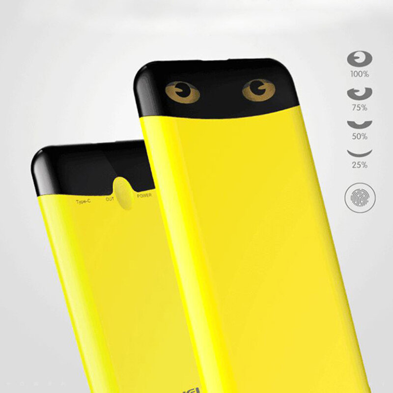 Baterie Externa Awei P68K Power Bank 1xUSB + USB Type-C Fast Charging 10000mAh - Yellow