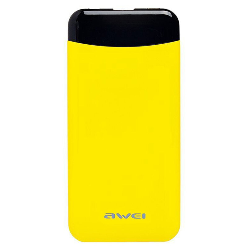 Baterie Externa Awei P68K Power Bank 1xUSB + USB Type-C Fast Charging 10000mAh - Yellow