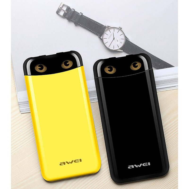 Baterie Externa Awei P68K Power Bank 1xUSB + USB Type-C Fast Charging 10000mAh - Black