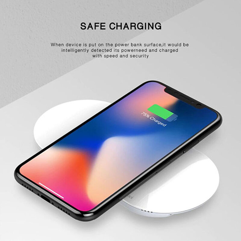 Baterie Externa Wireless Ldnio PW1003 1xUSB With Induction Charging + Cablu Micro-USB 10000mAh - White