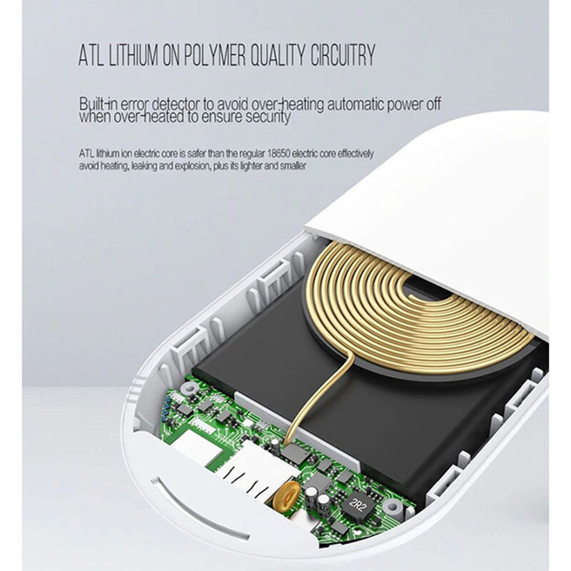 Baterie Externa Wireless Ldnio PW1003 1xUSB With Induction Charging + Cablu Micro-USB 10000mAh - White