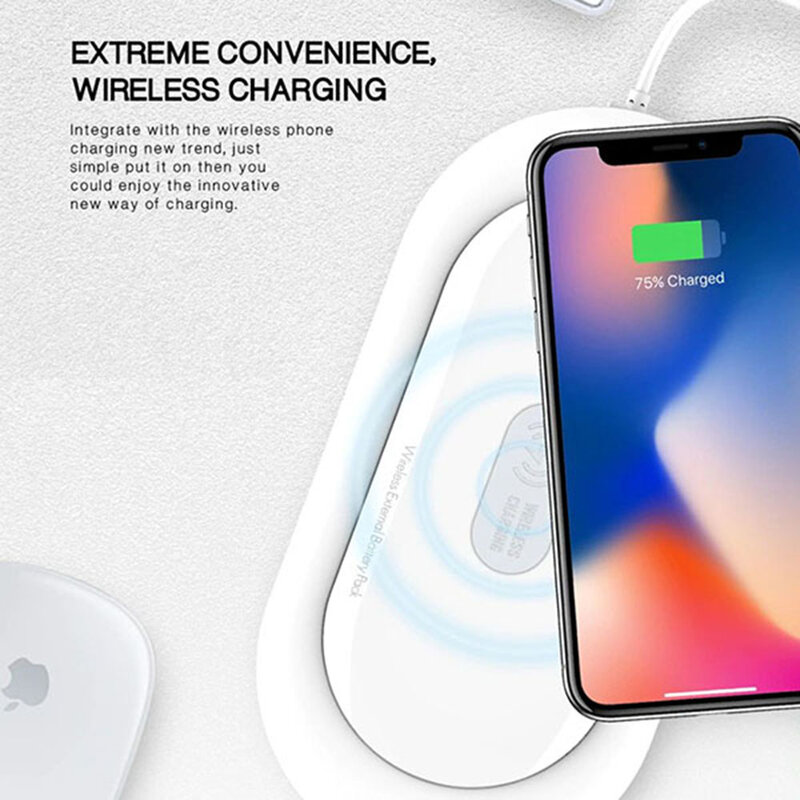 Baterie Externa Wireless Ldnio PW501 Combo 1xUSB With Induction Charging + Cablu Micro-USB 5000mAh - White