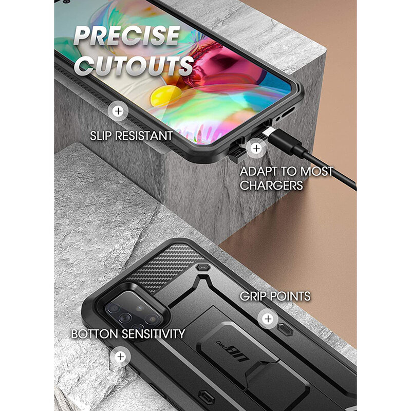 Husa Samsung Galaxy A71 4G Supcase Unicorn Beetle Pro, negru