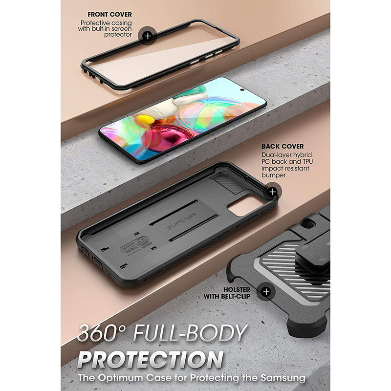 Husa Samsung Galaxy A71 4G Supcase Unicorn Beetle Pro, negru