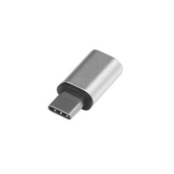 Adaptor Charger Micro-USB To Type-C Convertor Pentru Incarcare si Transfer De Date - 0009 - Argintiu