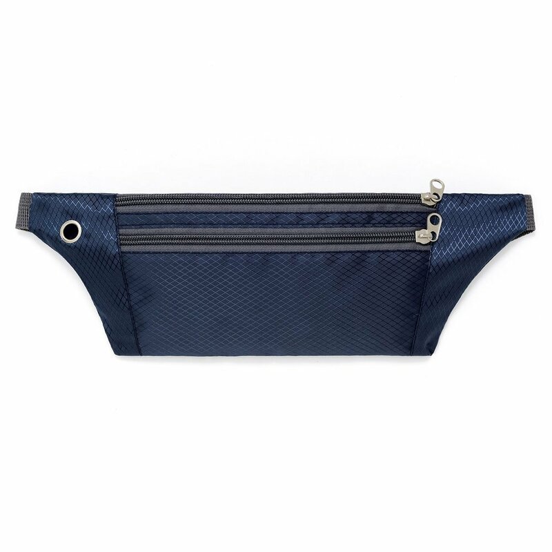 Husa Alergare Tripple Zip Belt Bag Ultimate Running With Headphone Outlet Tip Curea Borseta Universala - Blue