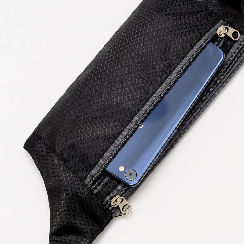 Husa Alergare Tripple Zip Belt Bag Ultimate Running With Headphone Outlet Tip Curea Borseta Universala - Red
