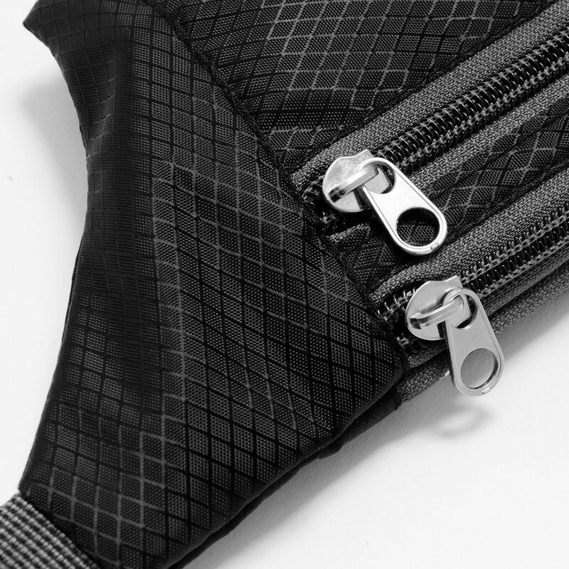 Husa Alergare Tripple Zip Belt Bag Ultimate Running With Headphone Outlet Tip Curea Borseta Universala - Red