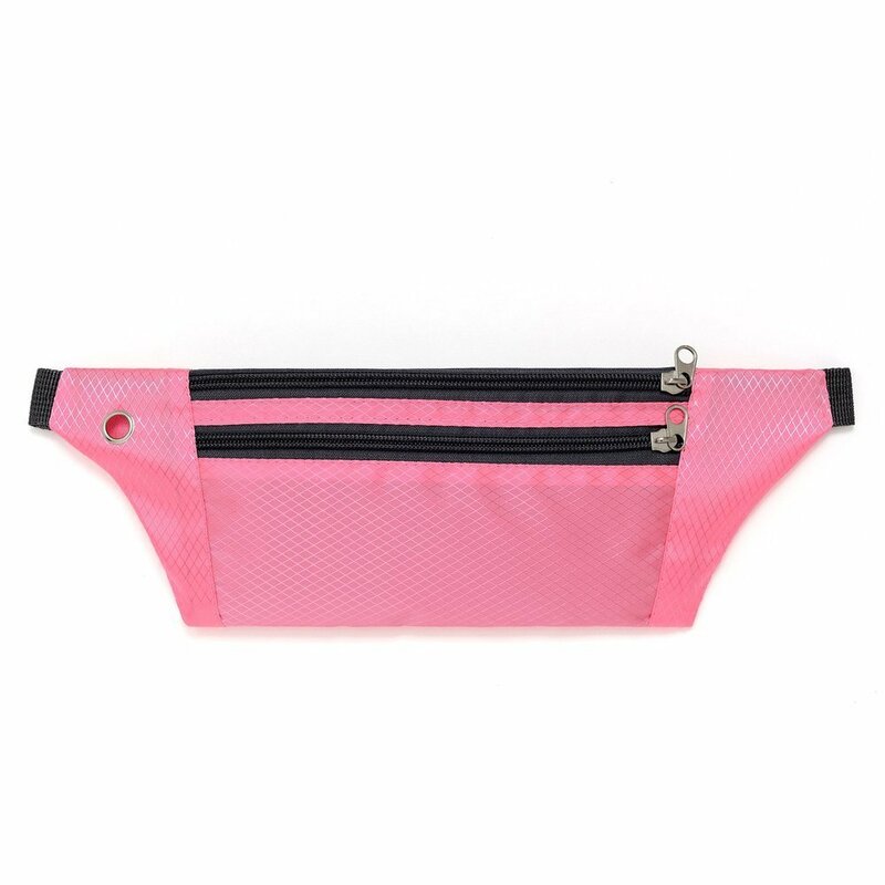 Husa Alergare Tripple Zip Belt Bag Ultimate Running With Headphone Outlet Tip Curea Borseta Universala - Pink