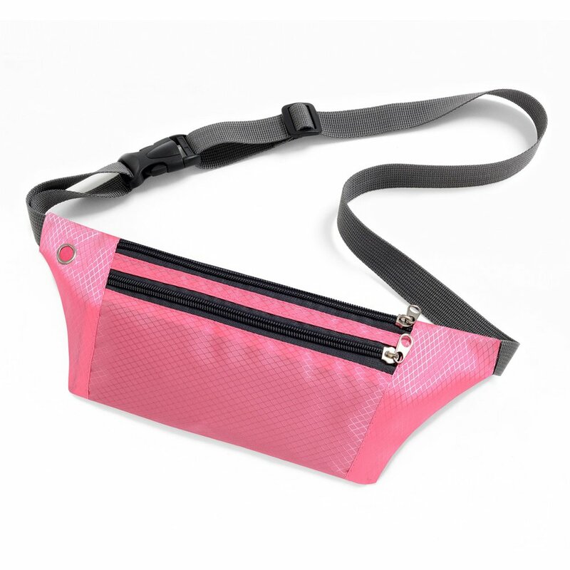 Husa Alergare Tripple Zip Belt Bag Ultimate Running With Headphone Outlet Tip Curea Borseta Universala - Pink