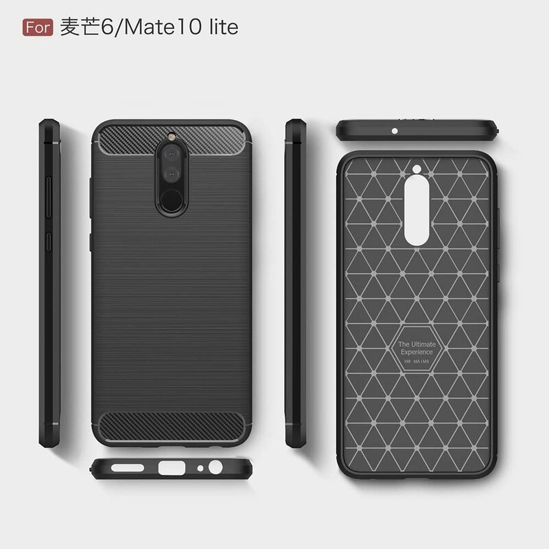 Husa Huawei Mate 10 Lite TPU Carbon Albastru