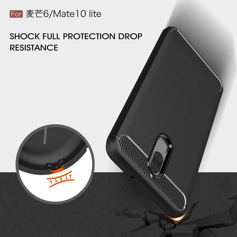 Husa Huawei Mate 10 Lite Techsuit Carbon Silicone, negru
