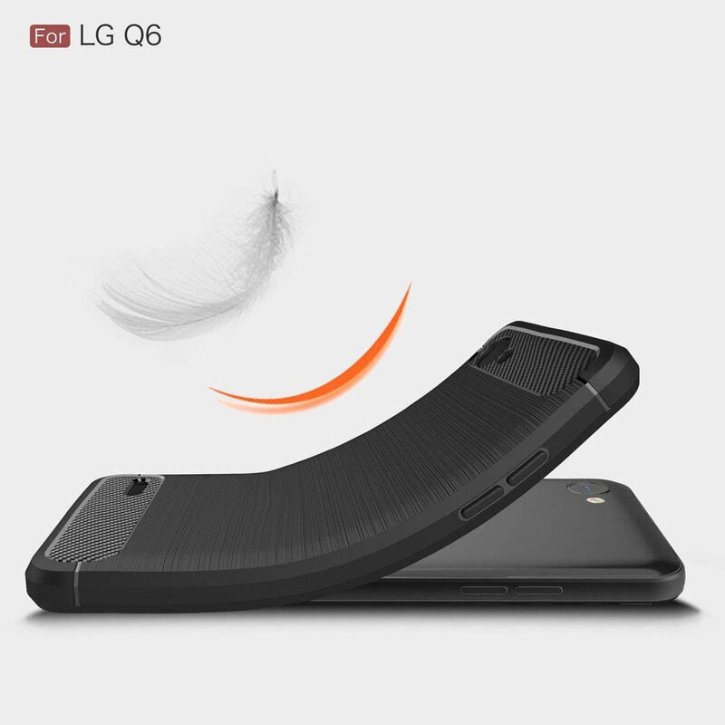 Husa LG Q6 TPU Carbon Negru