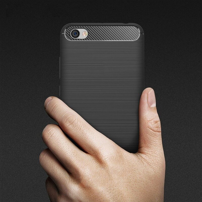 Husa Xiaomi Redmi Note 5A Prime Techsuit Carbon Silicone, negru