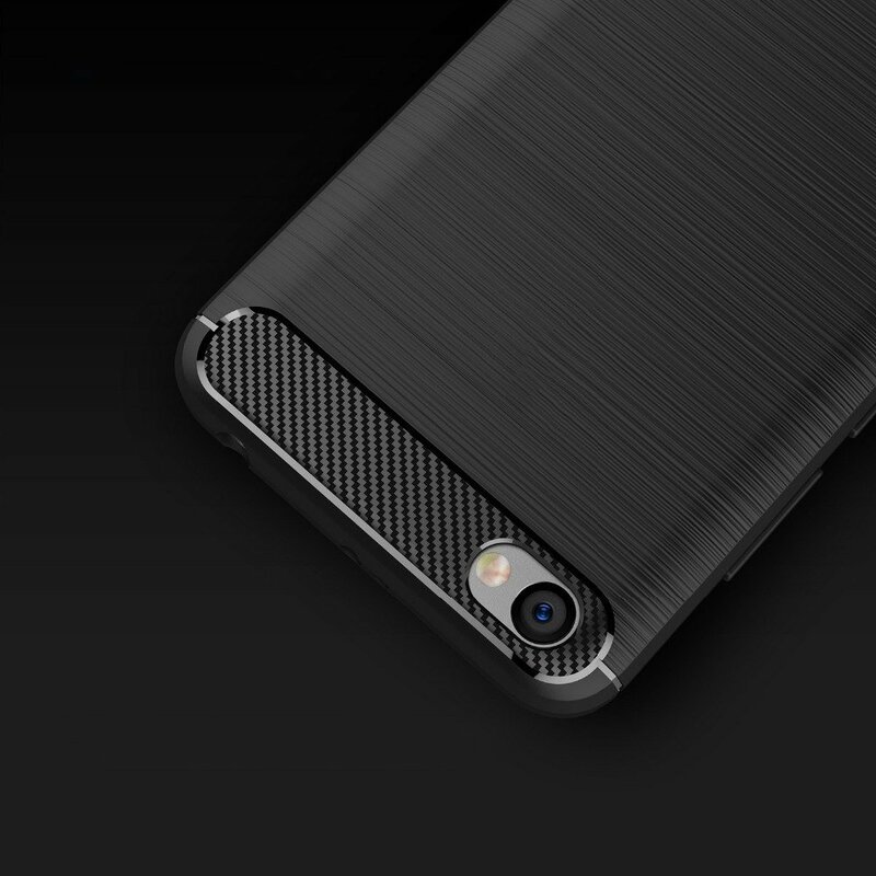 Husa Xiaomi Redmi Note 5A Techsuit Carbon Silicone, negru