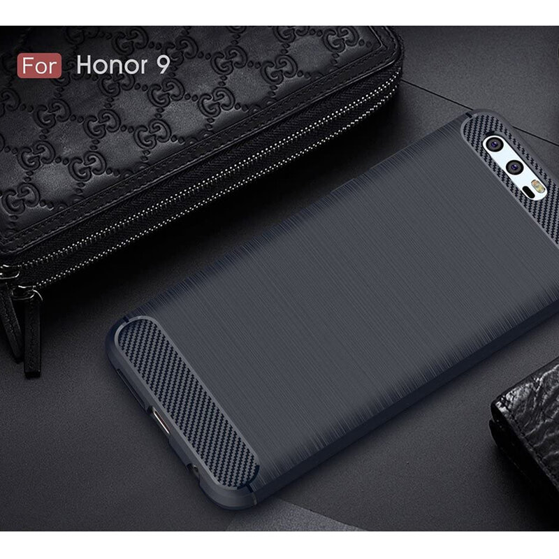 Husa Huawei Honor 9 TPU Carbon Albastru