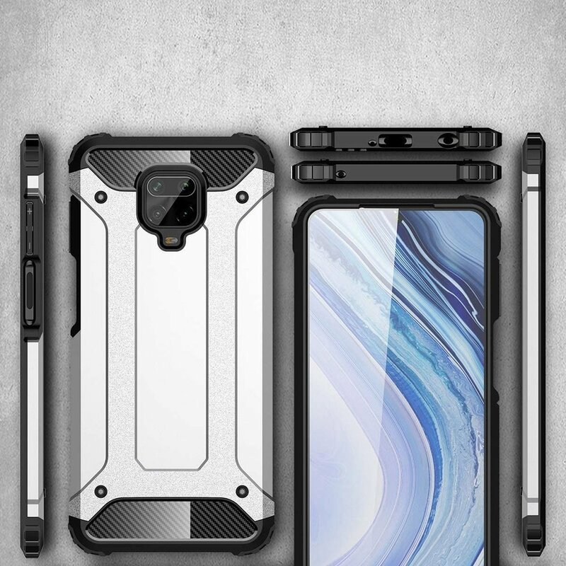 Husa Xiaomi Redmi Note 9 Pro Techsuit Hybrid Armor, negru