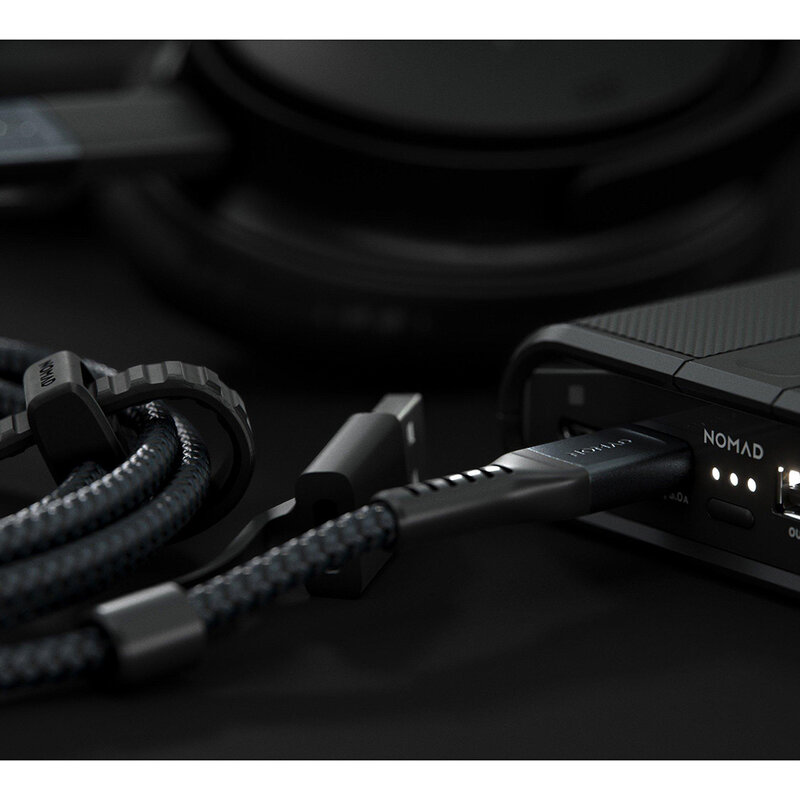 Cablu De Date Nomad Kevlar 4 in 1 With 2x Type-C / Micro-USB / USB-A Universal Type-C PD 1.5m - Black