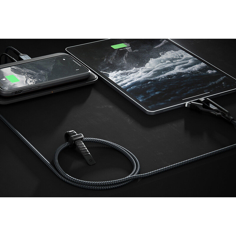 Cablu De Date Nomad Kevlar 4 in 1 With 2x Type-C / Micro-USB / USB-A Universal Type-C PD 1.5m - Black