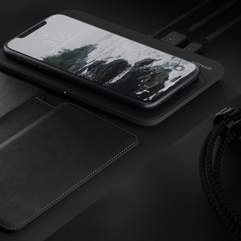 Incarcator Wireless Nomad Base Station Hub Edition Universal 4 in 1 USB-C/USB-A/Iphone/AirPods - Black