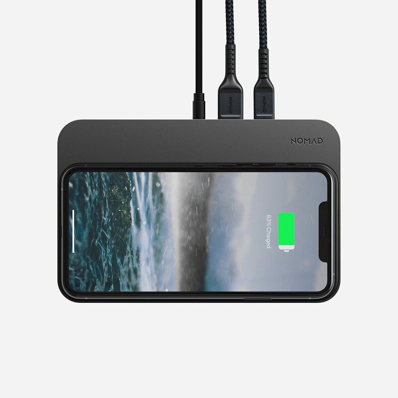 Incarcator Wireless Nomad Base Station Hub Edition Universal 4 in 1 USB-C/USB-A/Iphone/AirPods - Black